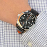 Buy Shop Fossil Wakefield Chronograph Black Dial Black Leather Strap Watch for Men - CH2953 USA Online