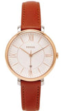Buy Shop Fossil Jacqueline White Dial Brown Leather Strap Watch for Women - ES3842 USA Online