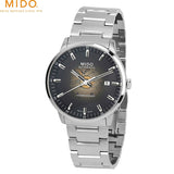 Mido Commander Automatic Gradient Black Dial Silver Steel Strap Watch For Men - M021.407.11.411.00