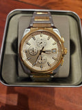 Buy Shop Fossil Everett Chronograph Gold Dial Two Tone Steel Strap Watch for Men - FS5796 USA Online