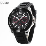 Buy Shop Guess Tread Black Dial Black Rubber Strap Watch for Men - W0967G1 USA Online
