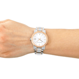 Buy Shop Burberry The City White Dial Two Tone Steel Strap Watch for Women - BU9105 USA Online