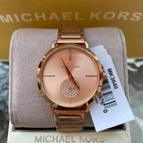 Buy Shop Michael Kors Portia Rose Gold Dial Two Tone Steel Strap Watch for Women - MK3706 USA Online