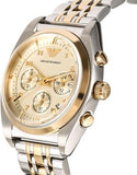 Buy Shop Emporio Armani Classic Chronograph White Dial Two Tone Steel Strap Watch For Men - AR0396 USA Online