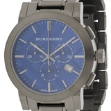 Burberry The City Navy Blue Dial Black Steel Strap Watch for Men - BU9365