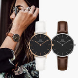 Buy Shop Daniel Wellington Classic Petite Bristol Black Dial Brown Leather Strap Watch For Women - DW00100177 USA Online