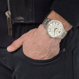 Buy Shop Emporio Armani Renato Chronograph Cream Dial Silver Steel Strap Watch For Men - AR2458 USA Online