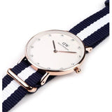 Buy Shop Daniel Wellington Classy Glasgow White Dial Two Tone Nylon Strap Watch For Women - DW00100078 USA Online