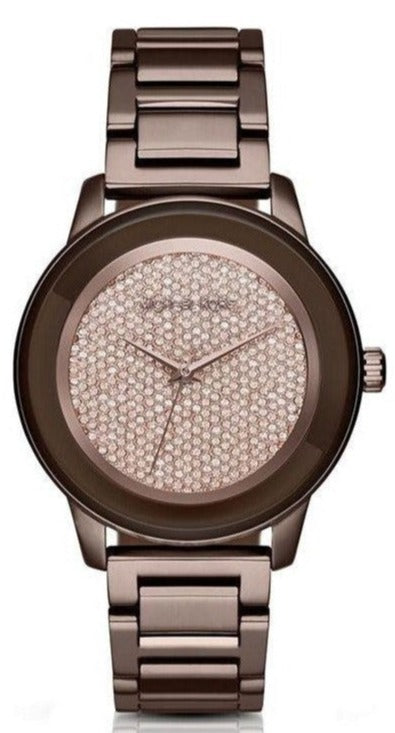 Buy Shop Michael Kors Kinley Brown Dial Brown Steel Strap Watch for Women - MK6245 USA Online