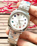 Buy Shop Marc Jacobs Mandy Silver Dial Silver Steel Strap Watch for Women - MJ3548 USA Online