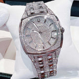 Bulova Phantom Swarovski Crystal Pave Silver Dial Silver Steel Strap Watch for Men - 98B296