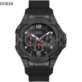Buy Shop Guess Genesis Quartz Black Dial Black Silicone Strap Watch For Men - W1254G2 USA Online