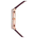 Buy Shop Swarovski Crystal Frost Red Dial Red Leather Strap Watch for Women - 5484064 USA Online