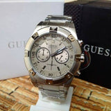 Buy Shop Guess Jolt Chronograph Grey Dial Silver Steel Strap Watch for Men - W0377G1 USA Online