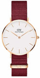 Buy Shop Daniel Wellington Petite Roselyn White Dial Red Nylon Strap Watch For Women - DW00100291 USA Online