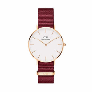 Buy Shop Daniel Wellington Petite Roselyn White Dial Red Nylon Strap Watch For Women - DW00100291 USA Online