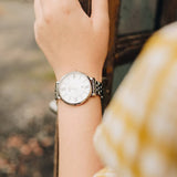Buy Shop Fossil Jacqueline White Dial Silver Steel Strap Watch for Women - ES3433 USA Online