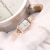 Buy Shop Emporio Armani Giola White Mother of Pearl Dial Rose Gold Steel Strap Watch For Women - AR11147 USA Online