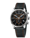 Calvin Klein City Chronograph Black Dial Black Leather Strap Watch for Men - K2G271C1