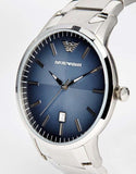 Buy Shop Emporio Armani Renato Blue Dial Silver Steel Strap Watch For Men - AR2472 USA Online