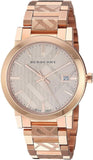Buy Shop Burberry The City White Dial Rose Gold Steel Strap Watch for Women - BU9104 USA Online