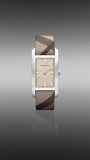 Buy Shop Burberry Nova Check Silver Dial Two Tone Leather Strap Watch For Women - BU9404 USA Online