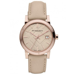 Buy Shop Burberry The City Beige Dial Beige Leather Strap Watch for Women - BU9109 USA Online