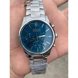 Buy Shop Hugo Boss Commander Blue Dial Silver Steel Strap Watch for Men - 1513434 USA Online
