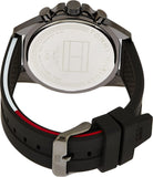 Buy Shop Tommy Hilfiger Mason Black Dial Black Rubber Strap Watch for Men - 1791792 USA Online
