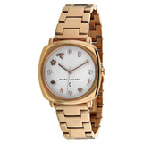 Marc Jacobs Mandy White Dial Rose Gold Steel Strap Watch for Women - MJ3574