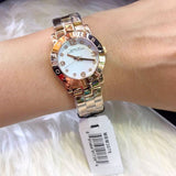 Buy Shop Marc Jacobs Mini Amy White Dial Rose Gold Steel Strap Watch for Women - MBM3078 USA Online