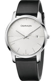 Buy Shop Calvin Klein City White Dial Black Leather Strap Watch for Men - K2G2G1CD USA Online