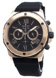 Bulova Marine Star Chronograph Black Dial Black Rubber Strap Watch for Men - 98B104