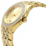 Bulova Crystal Collection Champagne Dial Two Tone Steel Strap Watch for Women - 98B174