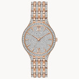 Bulova Crystal Collection Silver Crystals Dial Two Tone Steel Strap Watch for Women - 98L235