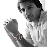 Buy Shop Diesel SBA Dual Time Black Dial Brown Leather Strap Watch For Men - DZ7264 USA Online