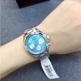 Buy Shop Michael Kors Bradshaw Chronograph Blue Dial Silver Steel Strap Watch For Women - MK6098 USA Online