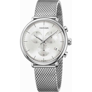 Buy Shop Calvin Klein City Chronograph White Dial Silver Mesh Bracelet Watch for Men - K2G27126 USA Online