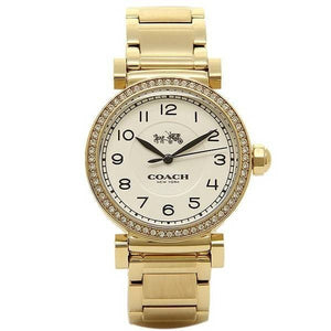 Buy Shop Coach Madison White Dial Gold Steel Strap Watch for Women - 14502397 USA Online