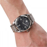 Buy Shop Emporio Armani Classic Analog Black Dial Silver Steel Strap Watch For Men - AR0369 USA Online