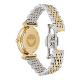 Buy Shop Emporio Armani Gianni T Bar White Dial Two Tone Steel Strap Watch For Women - AR8031 USA Online