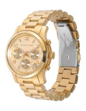 Buy Shop Michael Kors Runway Chronograph Gold Dial Gold Steel Strap Watch For Women - MK7323 USA Online