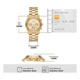 Buy Shop Michael Kors Runway Chronograph Gold Dial Gold Steel Strap Watch For Women - MK7323 USA Online