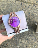 Buy Shop Michael Kors Lauryn Pink Dial Rose Gold Steel Strap Watch for Women - MK3722 USA Online