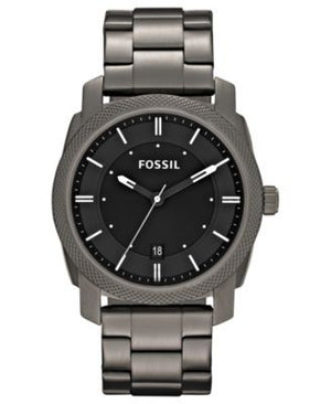 Buy Shop Fossil Machine Chronograph Black Dial Grey Steel Strap Watch for Men - FS4774 USA Online