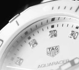Buy Shop Tag Heuer Aquaracer Diamonds White Dial Two Tone Steel Strap Watch for Women - WAY131D.BA0914 USA Online