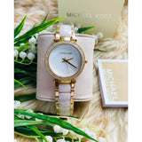 Buy Shop Michael Kors Parker Mother of Pearl Dial Two Tone Steel Strap Watch for Women - MK6400 USA Online
