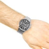 Buy Shop Emporio Armani Classic Chronograph Black Dial Silver Steel Strap Watch For Men - AR2434 USA Online