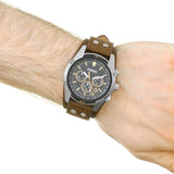 Buy Shop Fossil Coachman Chronograph Black Dial Brown Leather Strap Watch for Men - CH2891 USA Online