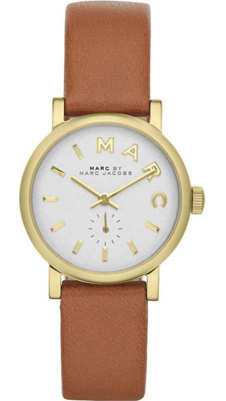 Buy Shop Marc Jacobs Baker White Dial Brown Leather Strap Watch for Women - MBM1317 USA Online